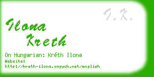 ilona kreth business card